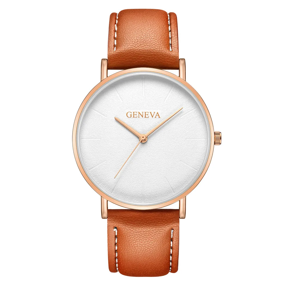 GENEVA Watch Men Watches Ultra Thin Leather Clock Male Quartz Simple Design Wristwatch relogio masculino reloj hombre | Наручные часы