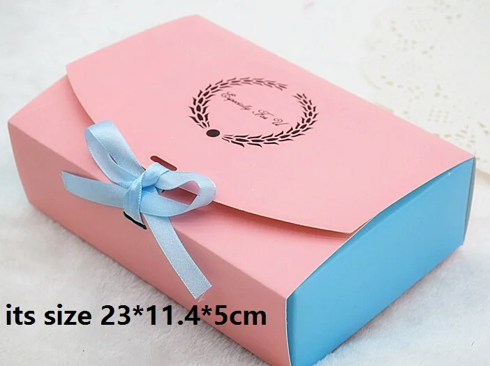 22.7x11x5cm Большая розовая выпечка в подарок коробки крафт-коробки с окном, коробка для печенья, Mooncake Коробки для макарон 10 шт./лот - Цвет: 22.7x11x5cm