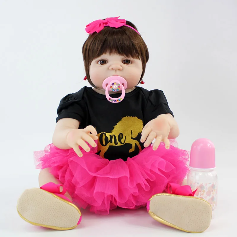 BZDOLL 22 дюйма разрешение Full силиконовые Новорожденные для маленьких девочек