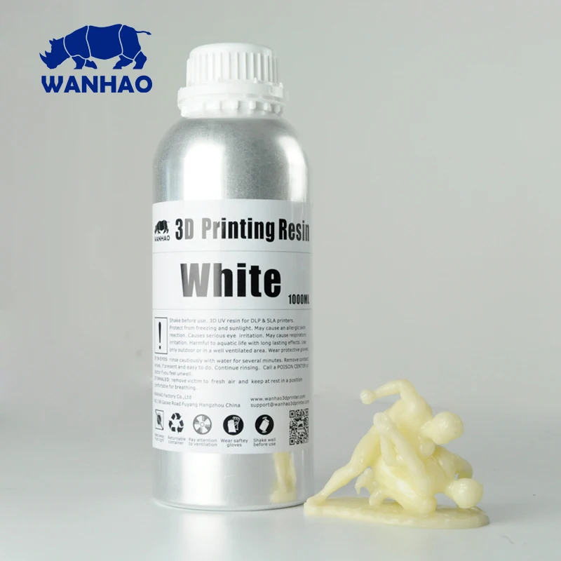 Новая водяная моющаяся Резина Wanhao для принтера D7 DLP SLA 3D принтер серый белый