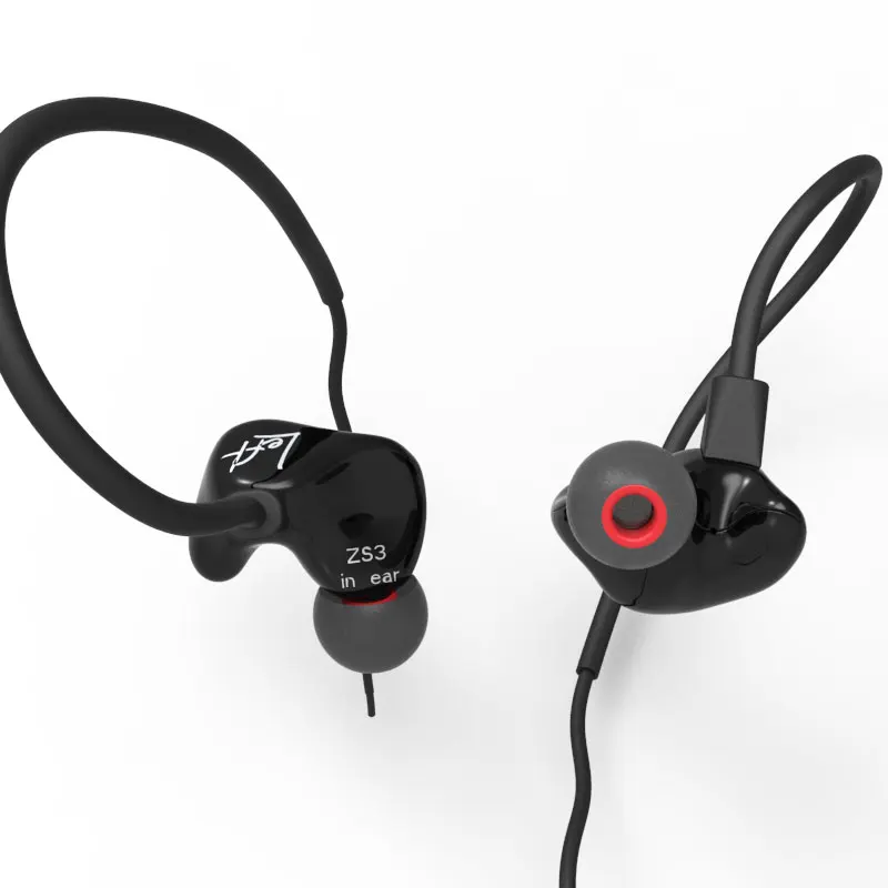 Эргономичные съемные наушники вкладыши KZ ZS3 аудиомониторы шумоизоляция HiFi