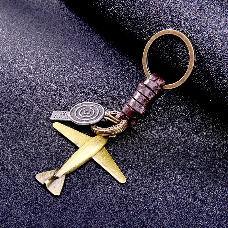 Модный брелок в форме самолета мужской цепочка для ключей слесарный ручной