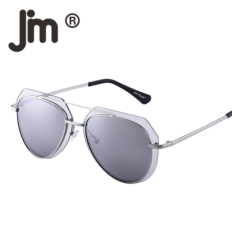 JM ретро флэш зеркало градиент линза в металлической оправе солнцезащитные очки