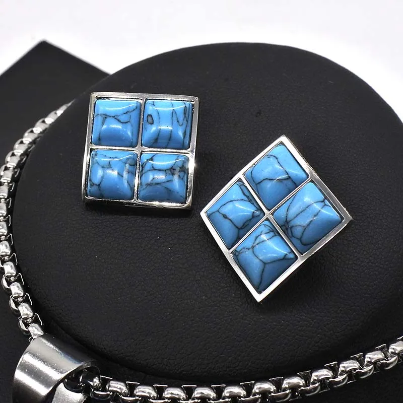 Женский комплект ювелирных изделий AMUMIU египетская королева квадрат синий цвет