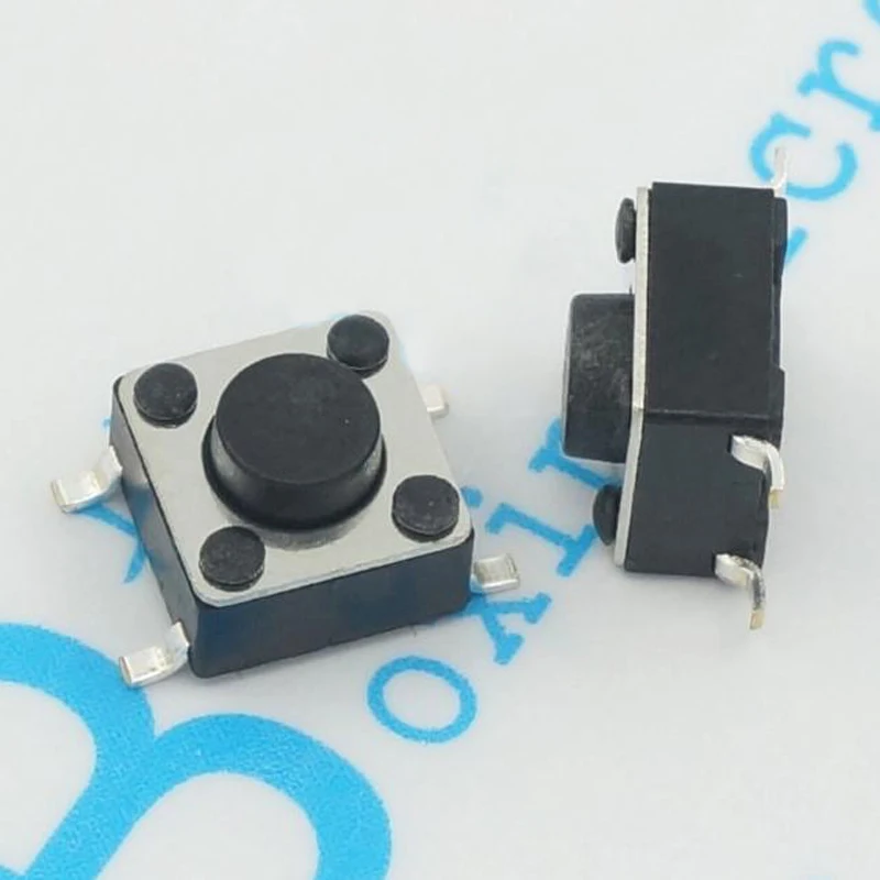 10 шт./упак. 6x6x4 3 SMD медный Кнопочный микропереключатель высокой температуры 6*6