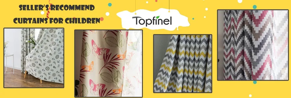 Topfinel руля и якорь навигация мультфильм дети затемненные шторы для гостиной Дети спальня декоративные двери шторы