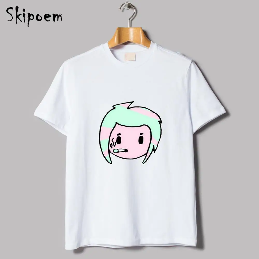 Kawaii Ulzzang Harajuku/ хлопковая Футболка с принтом, топы с короткими рукавами и корейские стильные футболки, модная повседневная брендовая одежда - Цвет: 1