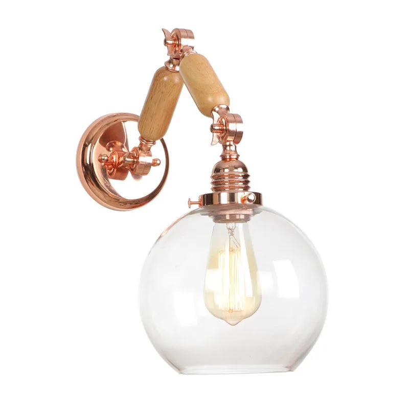 Скандинавский постмодерн Led настенное освещение прикроватная Регулируемая