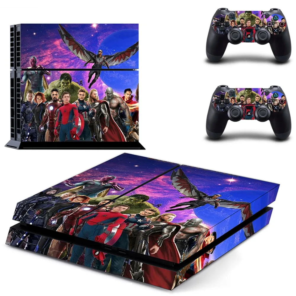 Виниловая наклейка для консоли Playstation 4 и 2 контроллеров PS4|Наклейки| |
