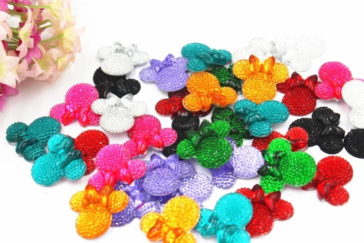 20 шт./лот каучуковая Смола Минни аксессуары для поделок из смолы модные кабошоны