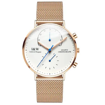 Carnival IW Serier 8787-5G waterproof 30m ultrathin case business men quartz watch wristwatch
