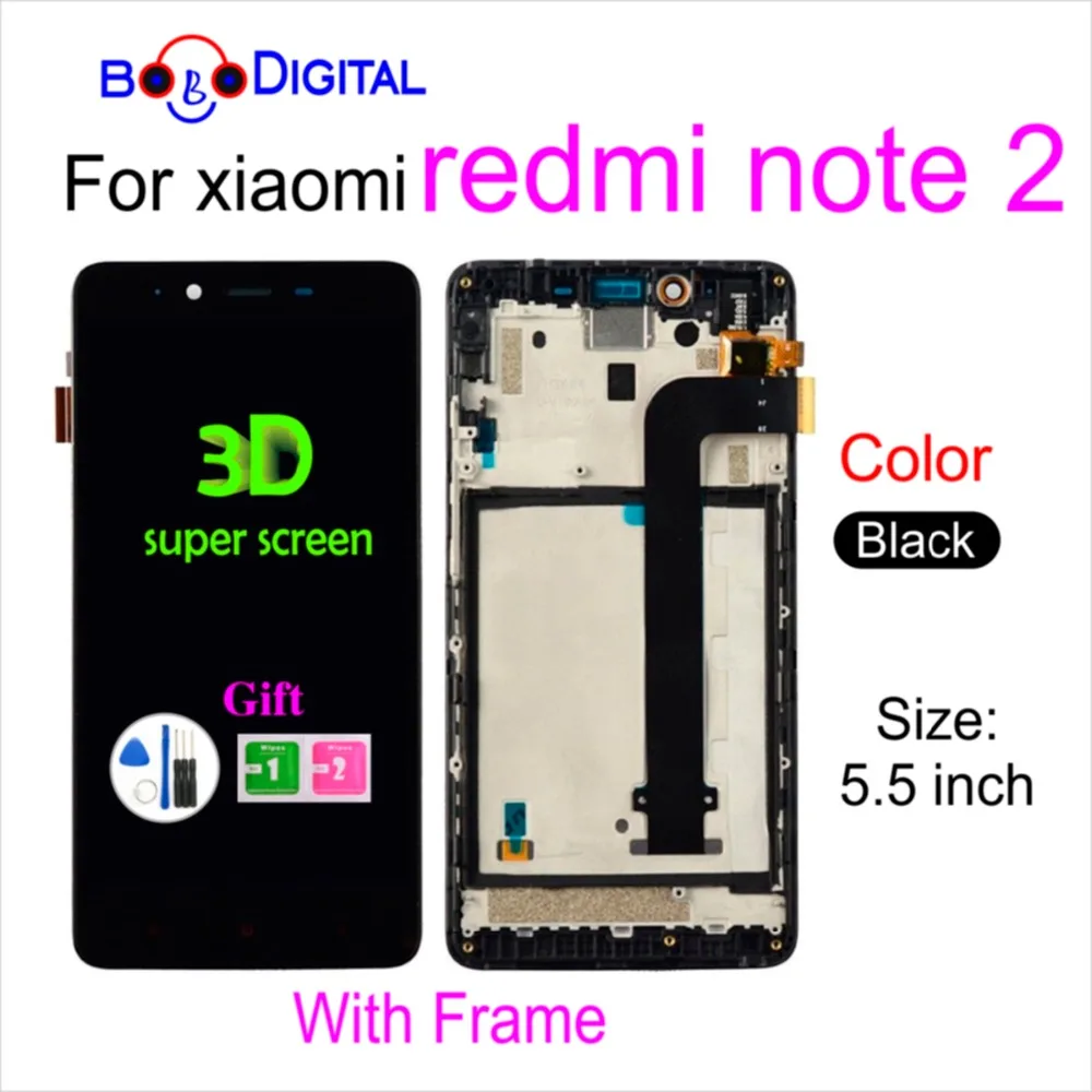 5 &quotЖК дисплей для Xiaomi Redmi Note 2 ЖК экран Замена note2 сенсорный дигитайзер