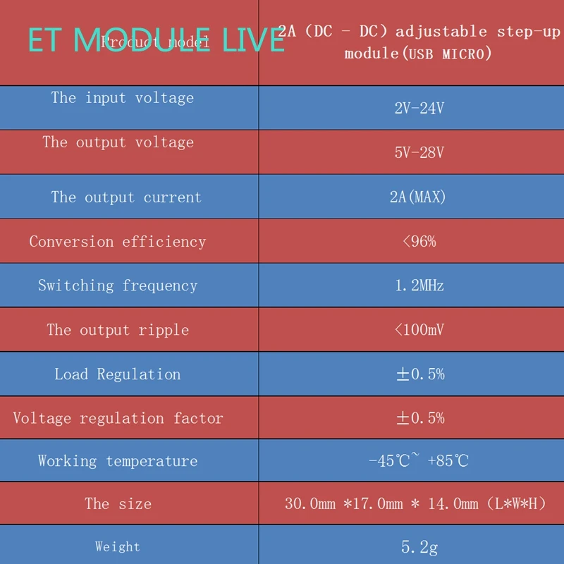 MH ET LIVE MT3608 2A макс. Φ модуль питания с усилителем MICRO USB для Arduino 3 В/5 В до 5 В/9 В/12 В/24