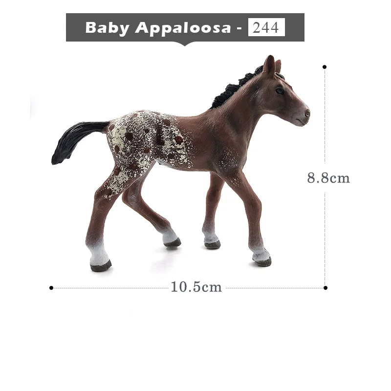 Baby Appaloosa Моделирование животных модель лошади фигурки детей домашний декор Фея Украшения Сада аксессуары фигурка подарок для детей игрушка - Цвет: Baby Appaloosa