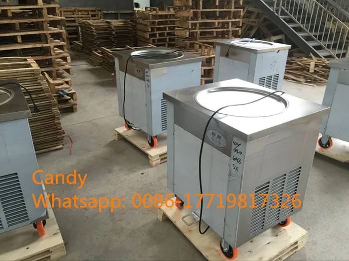 Горячая одинарная кастрюля ролл из жареного мороженого машина для жарки