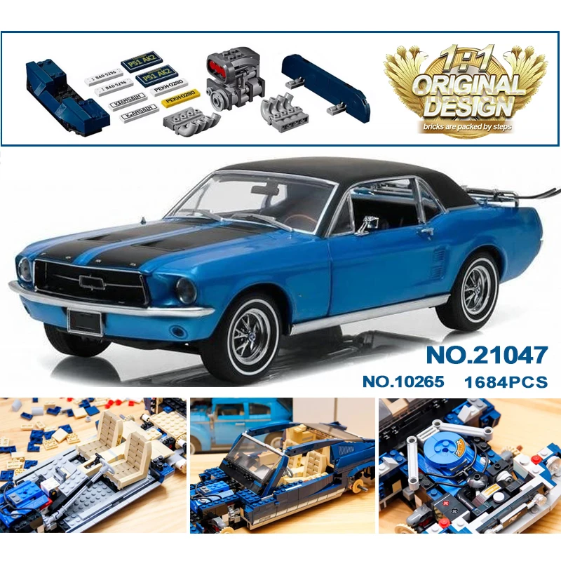 Technic Forded Mustanged 1:8 RC Light 21047 Car Creator наборы Lepinblocks рождественские подарочные игрушки