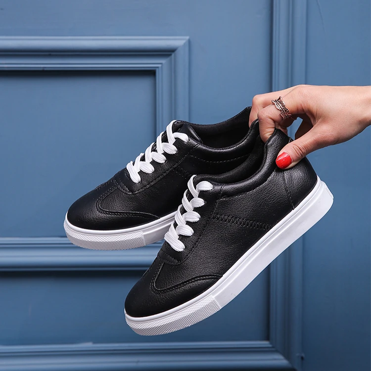 2017 Women New Design Flat PU Shoes With Black White Yellow TZ-AB578336034M688-1 |