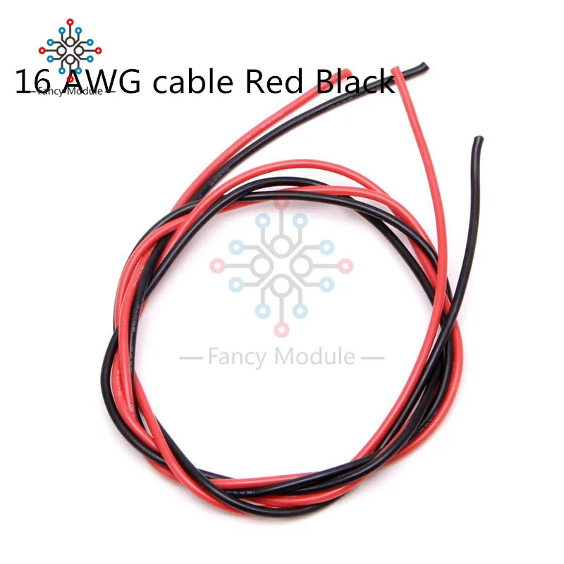 Красный черный 16 AWG Калибр провода гибкие многожильные медные кабели с силиконовой оплеткой для RC