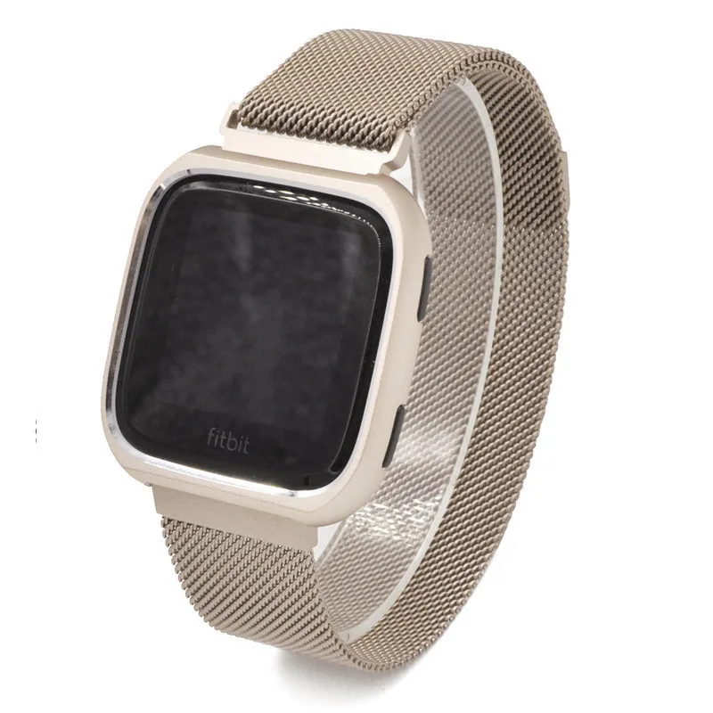 Магнитный металлический ремешок с рамкой из нержавеющей стали для Fitbit Versa |