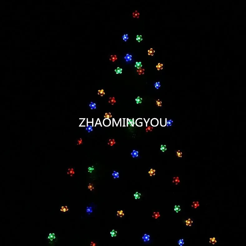 1 шт. Волшебная гирлянда на солнечной энергии 7 м 50 светодиодов цветение персика