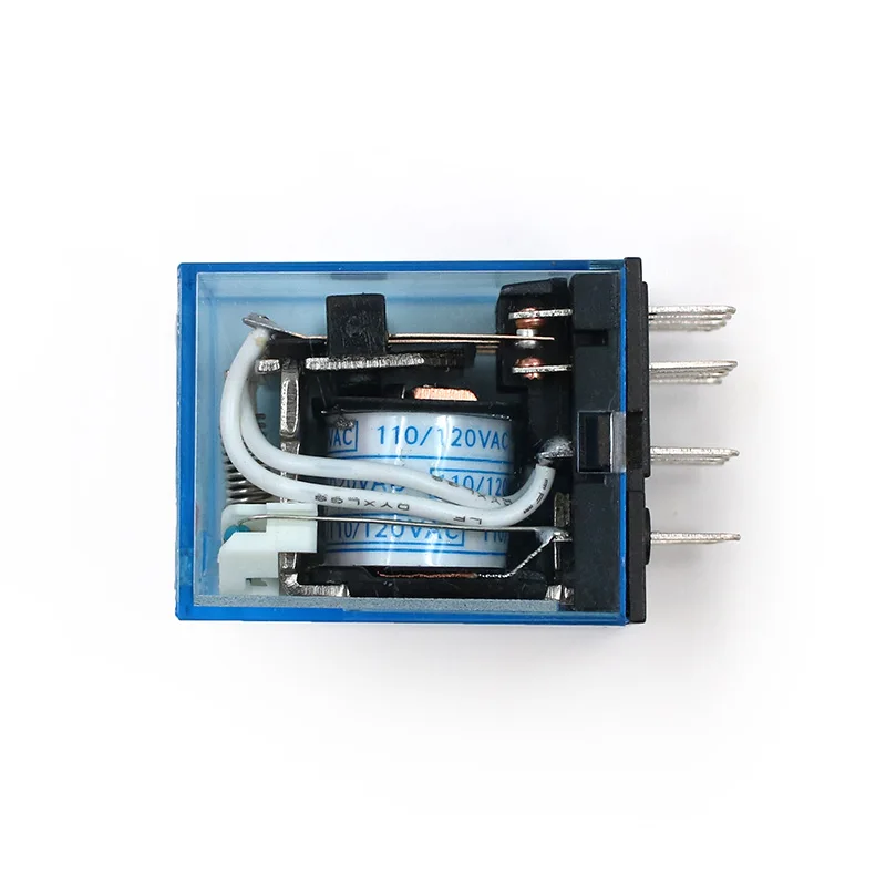 1 шт. MY4NJ электронное Микро Мини электромагнитное реле 5А 14PIN катушка 4DPDT DC12V 24V AC110V 220V зеленый светодиодный индикатор реле - Габаритные размеры: AC 110V