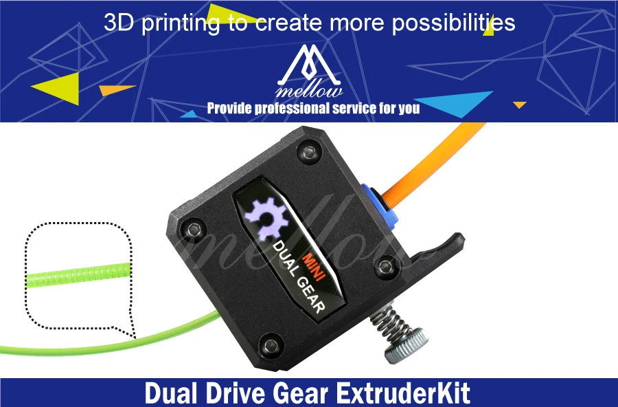 Mellow upgrade Drivegear kit двойной привод инжекторный экструдер комплект для Prusa i3 3d принтер клонированный Btech мини Боуден экструдер