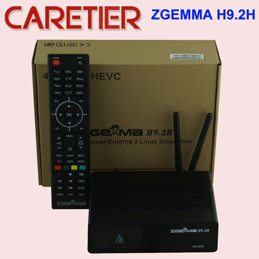 4K UHD Linux OS Enigma2 спутниковый ТВ приемник zgemma h9.2H DVB S2X + T2/C тюнер со 300 МГц встроенным Wi