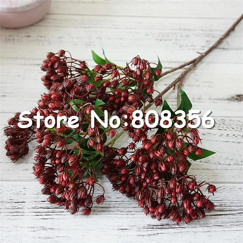 Искусственные жасминовые стебли (3 стебля/штука) пластиковые фрукты для