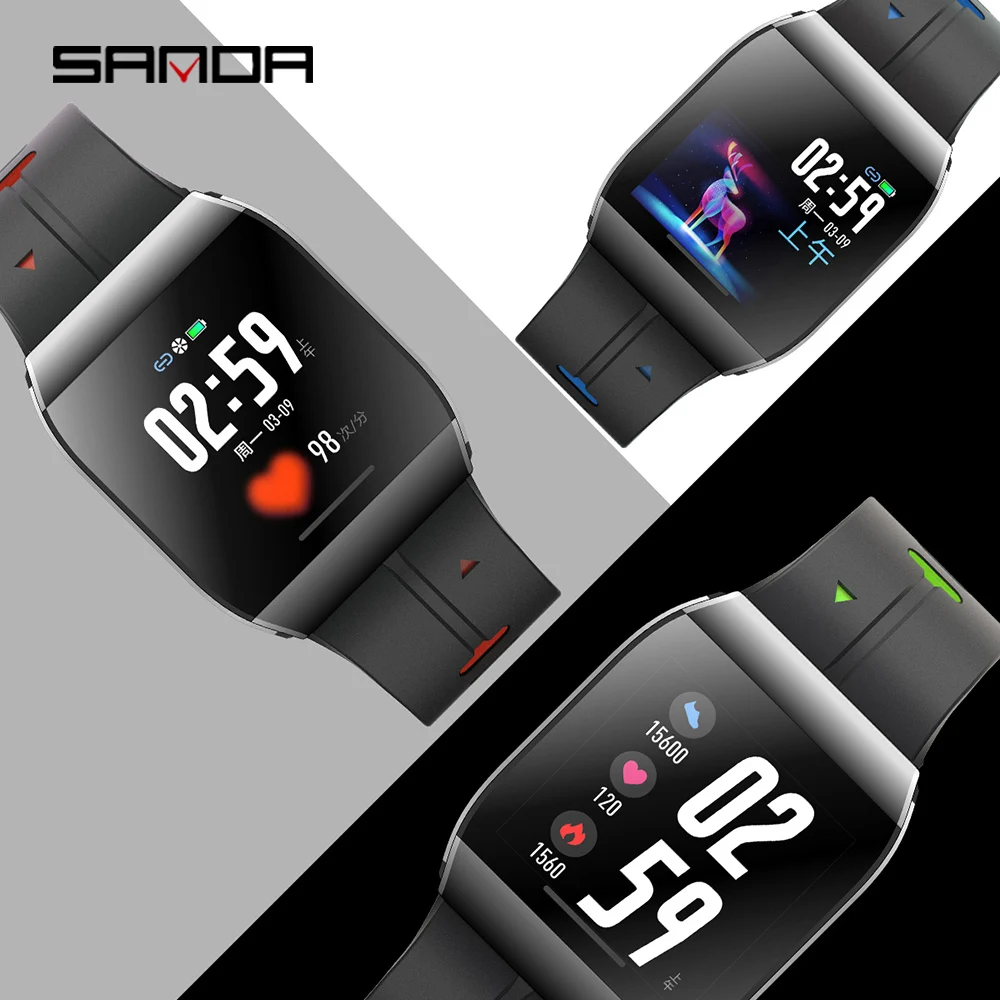 Смарт часы SANDA для мужчин фитнес браслет с Bluetooth женские пульсометром монитором