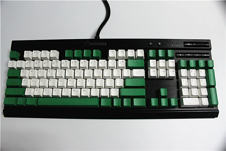 MP 108/87 клавиш Просвечивающая подсветка PBT Keycap для Corsair STRAFE K65 K70 Logitech G710+ Проводная USB механическая клавиатура Keycap - Цвет: Green