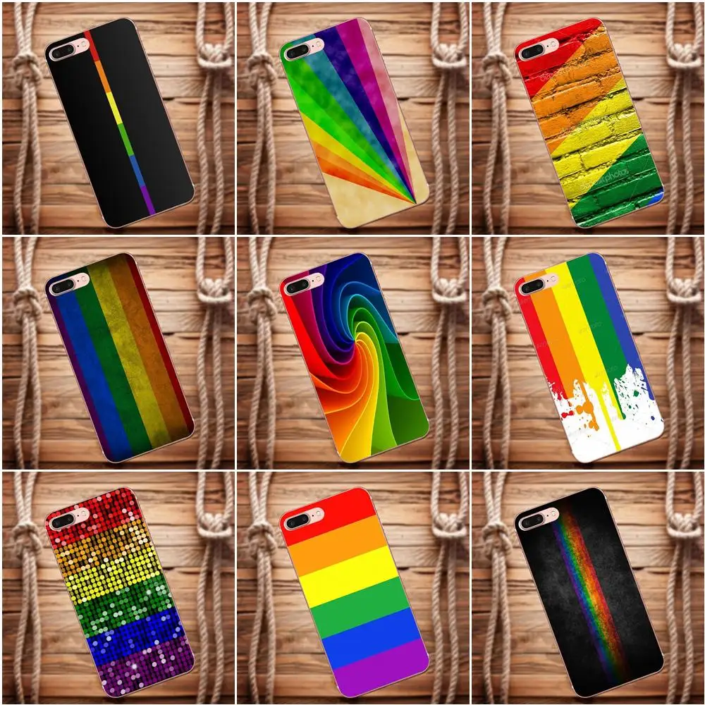Vvcqod Мягкие TPU Чехлы для Galaxy Alpha Core Prime Note 4 5 8 S3 S4 S5 S6 S7 S8 s9 мини edge Plus Rainbow флаг |