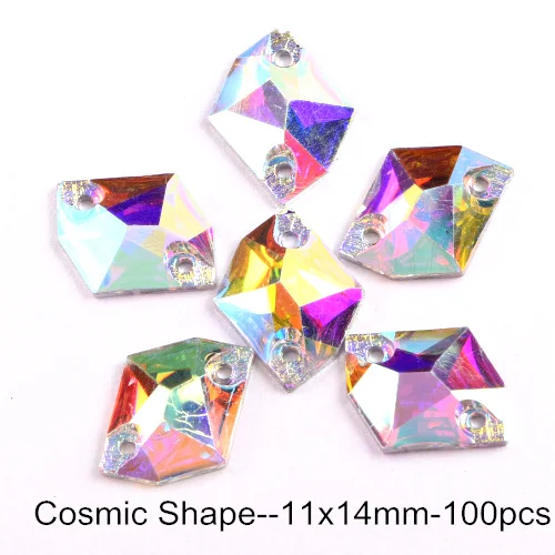 11x14mm--100pcs 9 размеров, 100 шт, лучшее качество, стразы из смолы, стразы с плоской задней стороной, стразы с отверстиями для одежды B0945 - Цвет: 11x14mm--100pcs