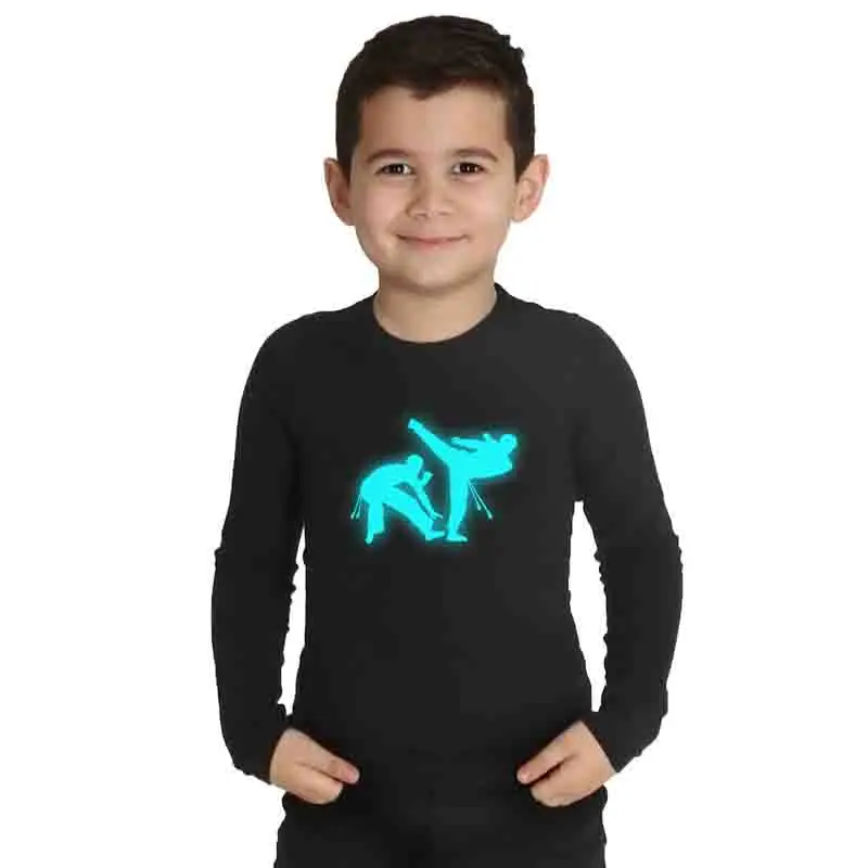 LYTLM Toddler Boys Long Sleeve Tshirt Kyokushin Karate Baby Girl Winter Clothes Funny T-shirt Kids Rock n Roll Kids Shirts Boys