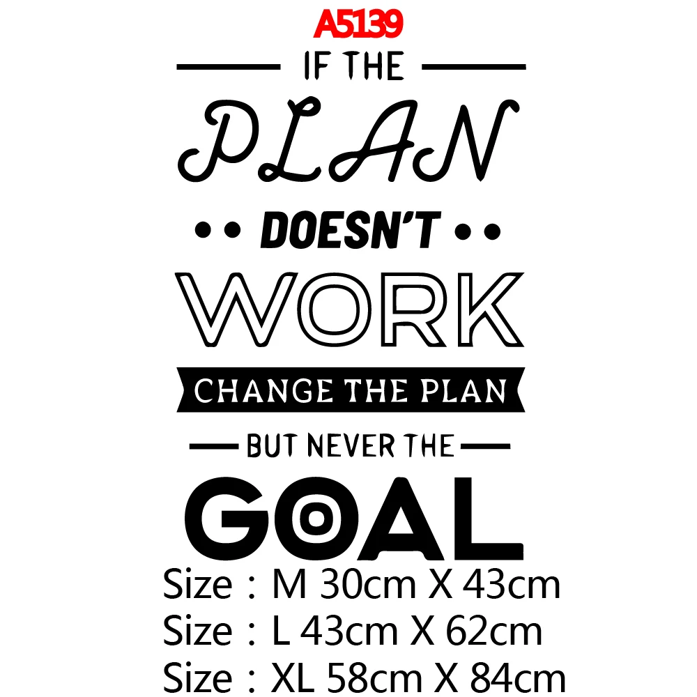 Новый план работы наклейки на стену в офис ПВХ росписи искусства Diy постер