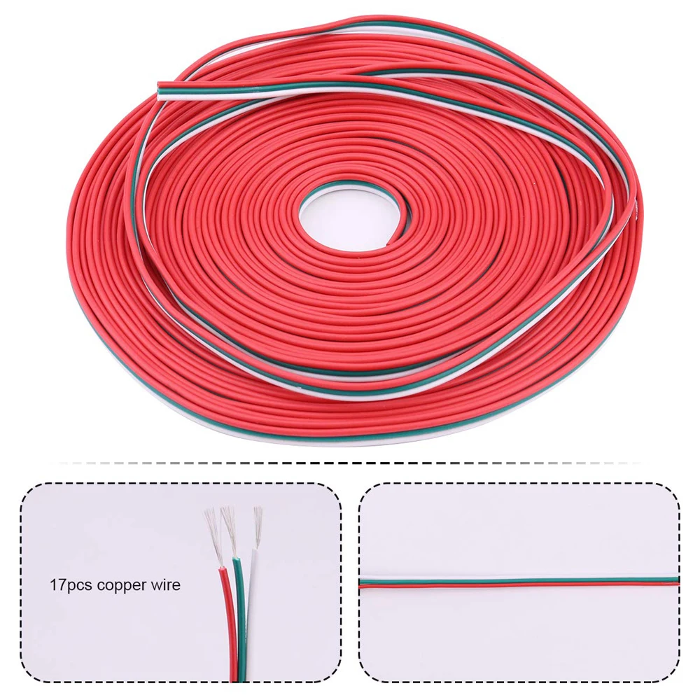 5 м 10 100 Светодиодные ленты Разъем кабель-удлинитель провода 22AWG Удлинительный