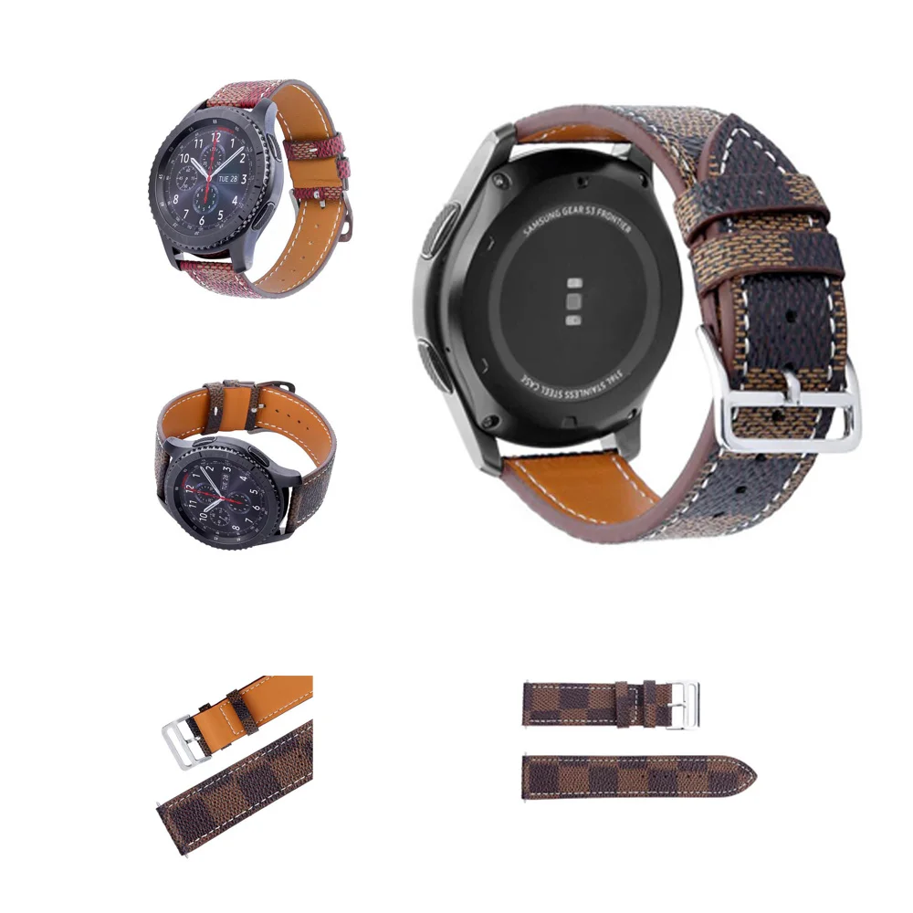 Luxury 22mm Watcbands Replacement Leather loop Band For Samsung Gear S3 Frontier Classic Strap |