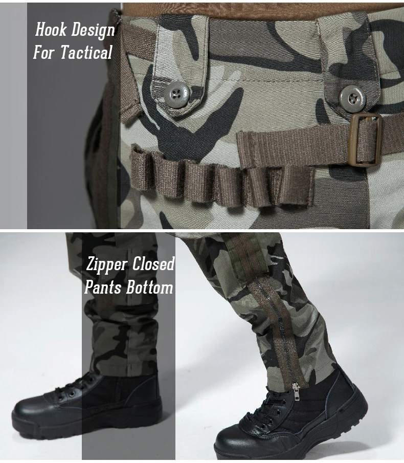 Refire gear армейские военные карго Брюки мужские SWAT мульти-карманы хлопок тактические брюки ВВС страйкбол камуфляж брюки