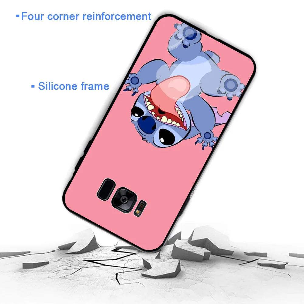 YIMAOC Lilo Stitch fashion design Soft Case for Samsung Galaxy S10 Plus S10e S6 S7 Edge S8 S9 J6 M10 M20 M30 |