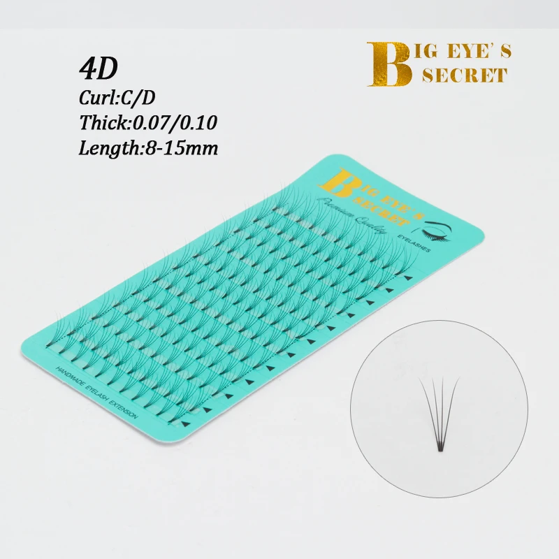 Большой Глаз секрет короткий стебель 4D норковые ресницы готовые вентиляторы