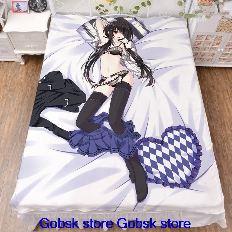 150x200 см японское аниме Дата Живая сексуальная девушка персонажи Tokisaki Kurumi кошмар Elohim простыня и одеяло летнее одеяло
