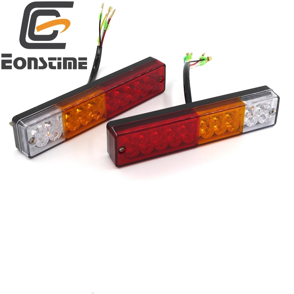 Eonstime 2 шт. 12 В/24 В 9 светодиодные, боковые, габаритные фонари, задний фонарь для автомобиля, грузовика, прицепа, задние фонари, парковочный светильник, красный, белый, Amer