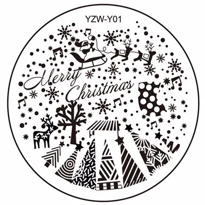 1 шт., YZWLE, модный, великолепный дизайн ногтей, печать, штамповка, пластины, хорошее качество, лак для ногтей, маникюрный шаблон, трафарет, DIY, инструменты для укладки