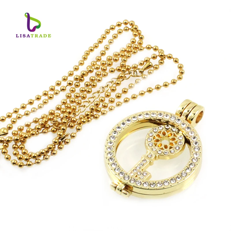 1 шт.! Мое ожерелье в форме монеты полые 33 мм Монеты диск для женщин подходит 35