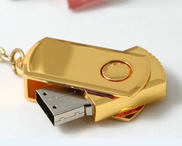 

USB Flash Drive 4GB 8GB Silver Gold Metal 16GB Key Pen Drive 32GB 64GB 128GB Flash Memory Drive Gift U-Disk PenDrive