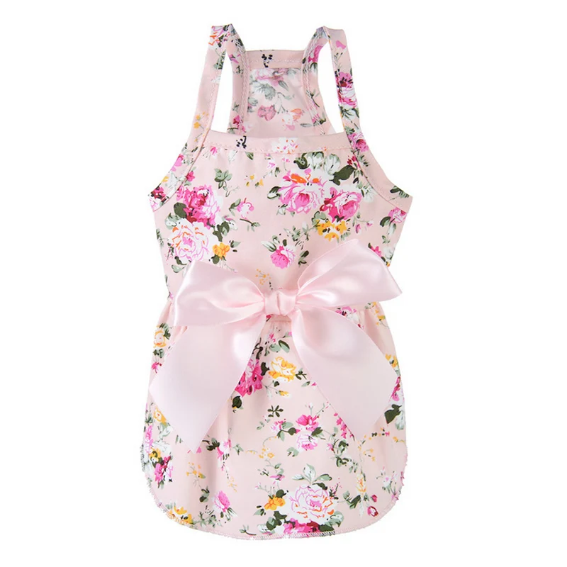 Летние платья для собак одежда домашних животных маленьких милое платье кошек