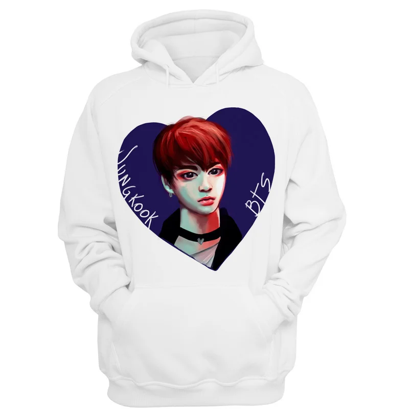 Худи Jungkook с принтом Cartton Женская хипстерская брендовая толстовка Повседневная