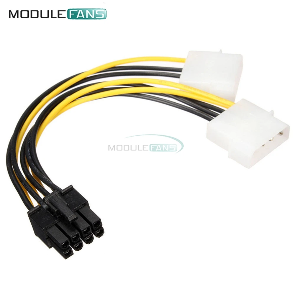 16-сантиметровый/5-дюймовый 8-контактный PCI Express папа-двойной LP4 4-контактный адаптер