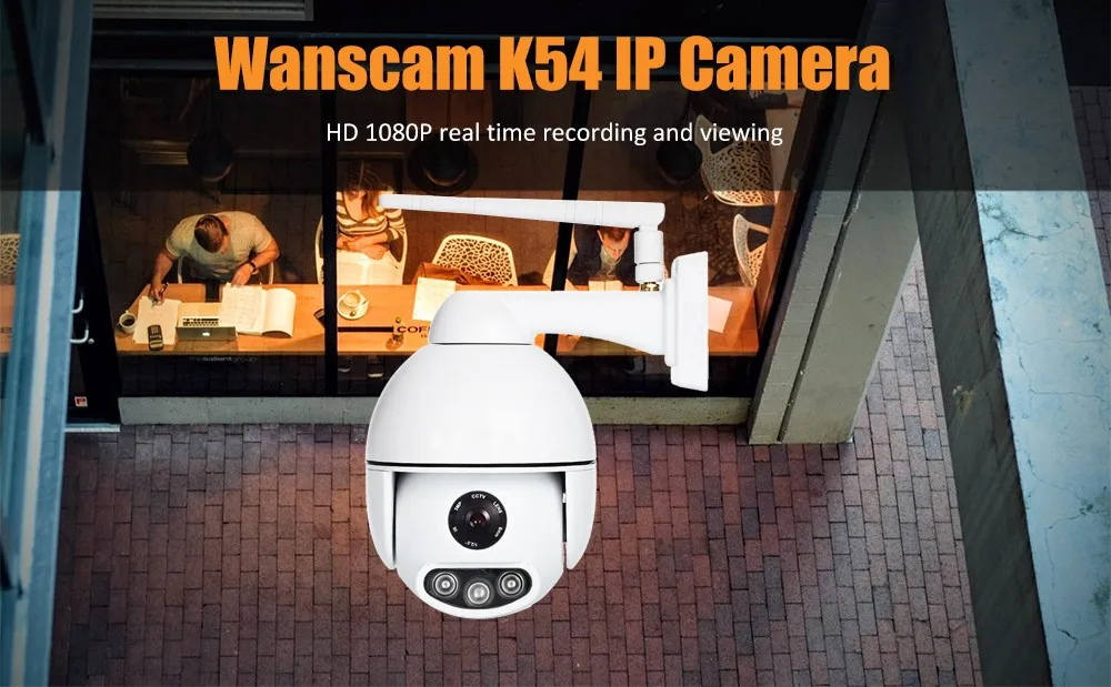 Wanscam K54 1080P беспроводная WiFi ip-камера ИК ночного видения PTZ Pan Tilt 360 градусов Обнаружение движения наружная домашняя камера безопасности