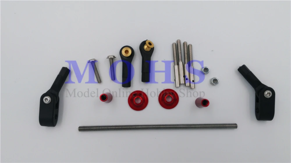 high quality adjustable M4X110mm 35~60cc 50cc rudder control horn + ball link COMBO rc aircraft metal | Игрушки и хобби