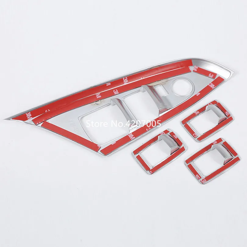 4Pcs/set ABS Chrome Car Window Lift Switch Button Frame Cover Trim For BMW X3 F25 X4 F26 2009-2017 Accessories | Автомобили и